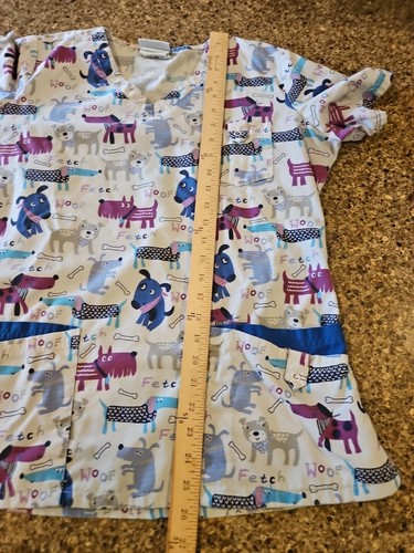 Scrub Tops Women's Medium Mixed Lot of 5 Owls, Dogs, Dinosaurs Scrub Star - Picture 13 of 24