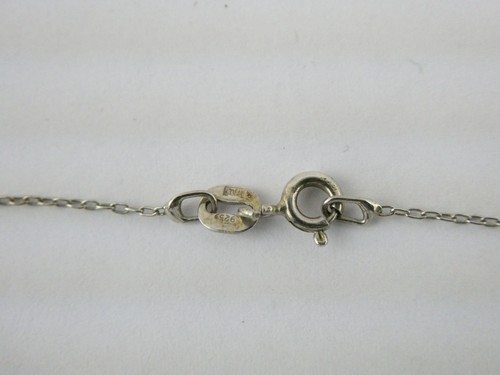 Collar colgante de plata esterlina con diseño de círculo de piedra lunar 925 3,1 g 17 pulgadas - Imagen 10 de 17