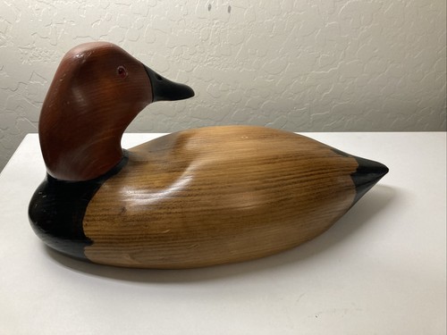 Canvas Back Wood Duck Carving Signed D L Holt 9-82 - Picture 8 of 24