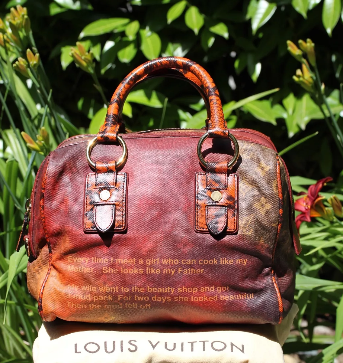 louis vuitton red snakeskin bag