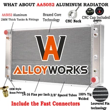 3 Row Radiator for 1992 1993 Chevy GMC C/K 2500 3500 series 6.5L V8 395Cu DIESEL