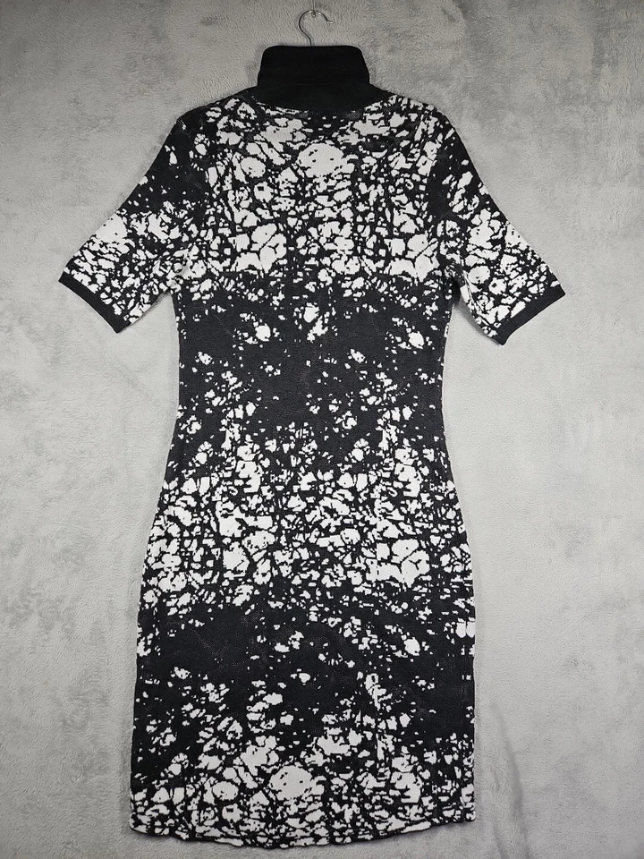 Worthington женщин темно серый, белый водолазка свитер миди платье короткий Slv Sz L  - Изображение 2 из 4