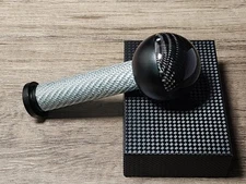 US FIAT 500 Abarth 595 695 TURISMO GENUINE BLACK SILVER CARBON FIBRE GEAR SHIFT