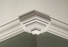Crown Molding Corner Block fits 225 degree wall angle "CROWNCORNERS" brand block