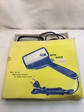 Vintage Compass Illuminated Reader Handheld Magnifying Glass In Box Works