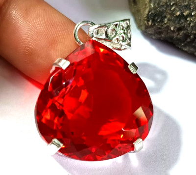 155 Ct Certified Natural Orange Topaz 925 Solid Silver Pendant Loose Gemstone 5