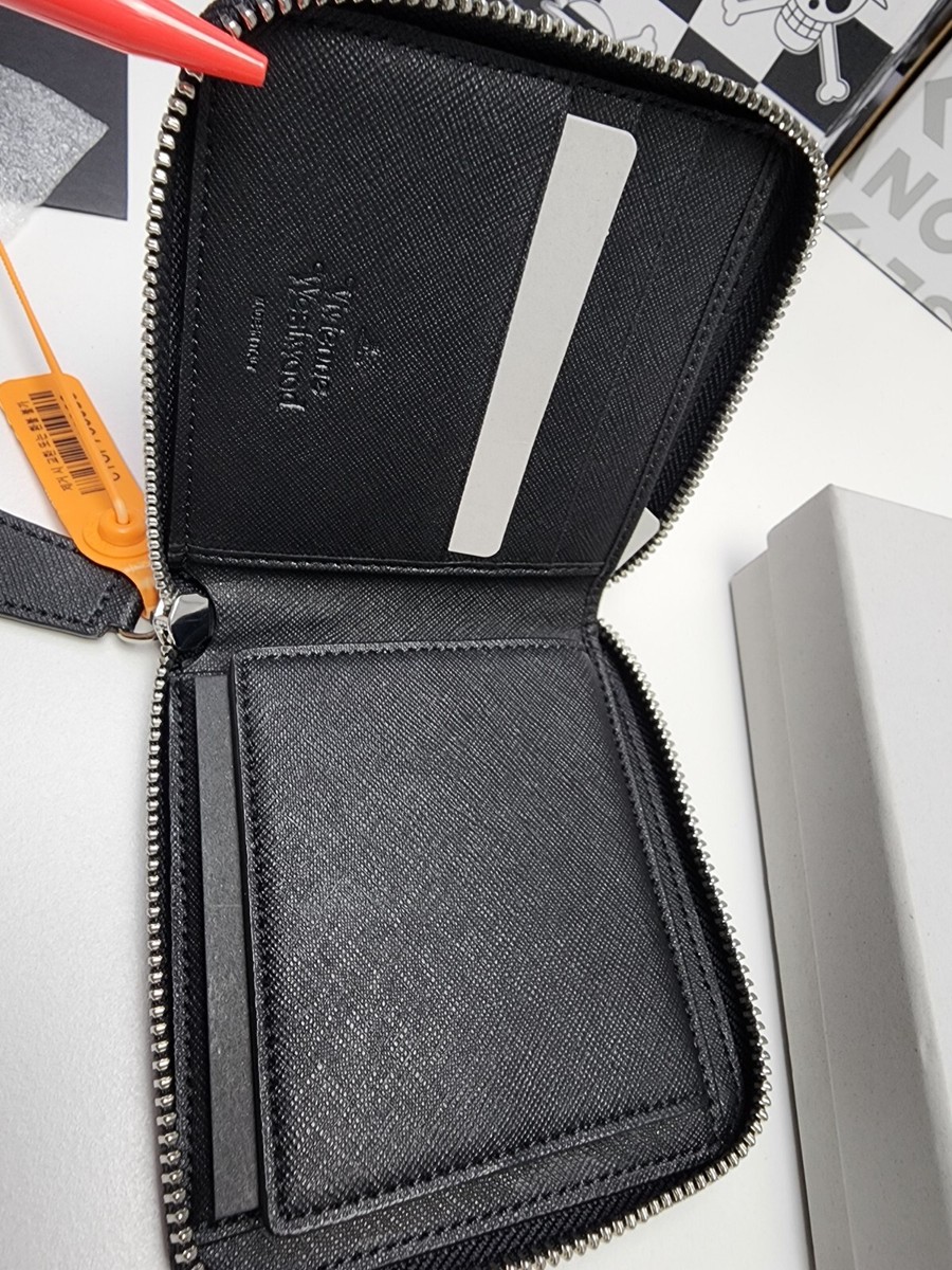 Vivienne Westwood|WALLETS (ROUNDED SQUARE WALLET (51070 Vivienne Westwood Saffiano Rounded Square Wallet Black
