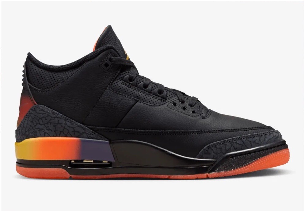Jordan 3 Retro J Balvin Rio Black Solar UK9 image 3