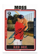 BRANDON MOSS SIGNED 2004 TOPPS BASEBALL CARD #303 AUTO BOSTON RED SOX 1st Ed.