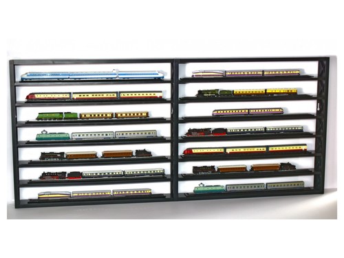 ESTANTE DE EXHIBICIÓN para trenes calibre Z 1:220 ediciones locomotora atlas + vagón diecast - Imagen 2 de 3