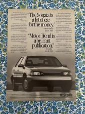 Vintage 1989 Hyundai Sonata Print Ad A Lot Of Car For The Money