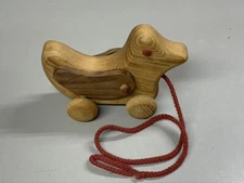 Michaud Toys Handcrafted Wooden Duck / Bird - Pull Toy - Movable Wings