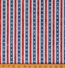 Cotton American Spirit Flag Stars Stripes Red Blue Fabric Print by Yard D305.64