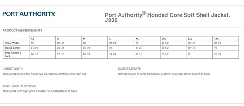 Port Authority J335 Hooded Core Soft Shell Jacket - Night Sky Blue/ Dress Blue Navy - XL