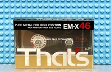 THAT'S  EM-X  46  PURE METAL  1987  TYPE II     BLANK CASSETTE  TAPE (SEALED)