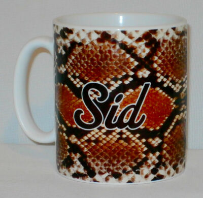 Tasse Schlangenhautdruck PERSONALISIERT NAME Tier Reptil Eidechsenhüter Liebhaber Geschenk