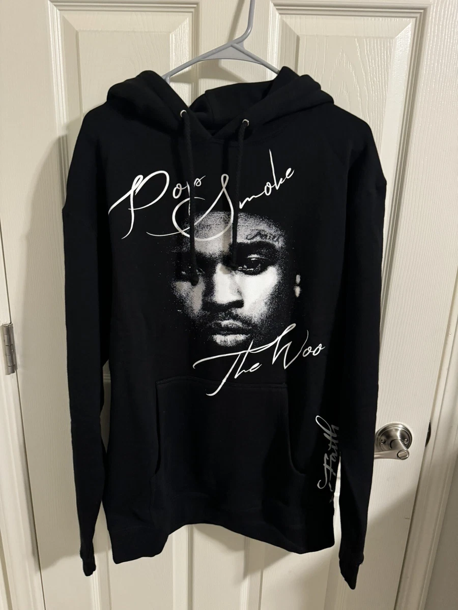 Vlone X Pop Smoke Faith Black Hoodie, 46 OFF