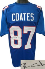 Ben Coates signed Blue TB Custom Stitched Pro Style FB Jersey XL- JSA Witnessed