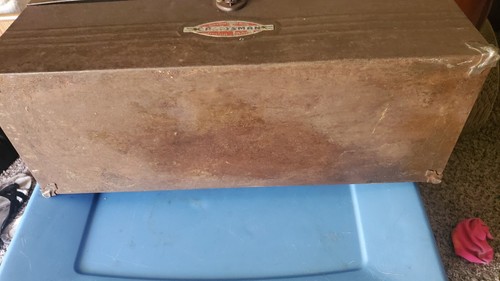 Vtg Craftsman Heritage Logo Tool Box W/Rare Built In Tray & Metal Handle 19x7x7 - Picture 11 of 12
