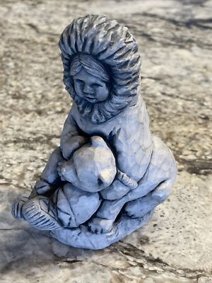 Glacial Ice Age Sculpture, Crafted by Hand for A.C.E. Alaska, Inuit Child 5.25''