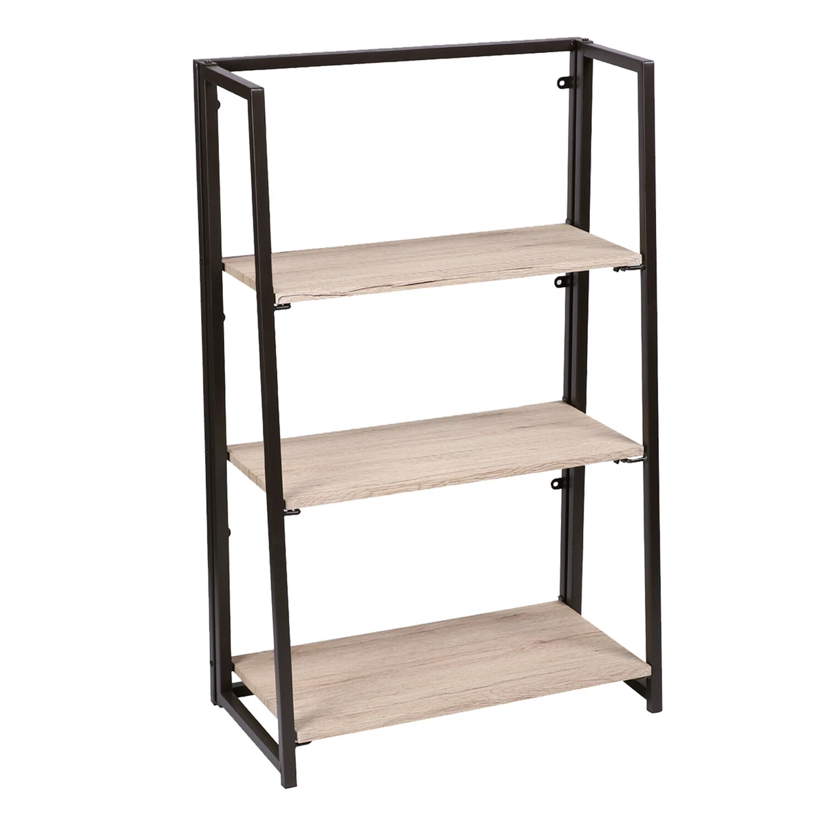 3 Tier Folding Shelf Shelving Unit Bookcase Furniture Storage