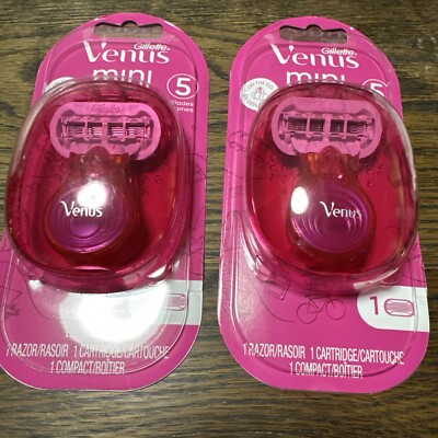 2 -Gillette Venus Extra Smooth On The Go Women's Razor Handle + 1 Blade + 1 Case