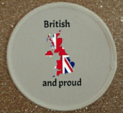  3'' Great Britain British & Proud Iron / Sew On Sublimation Patch Badge