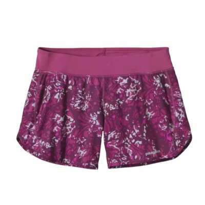 Patagonia Nine Trails Shorts Women's Size Small Pink White