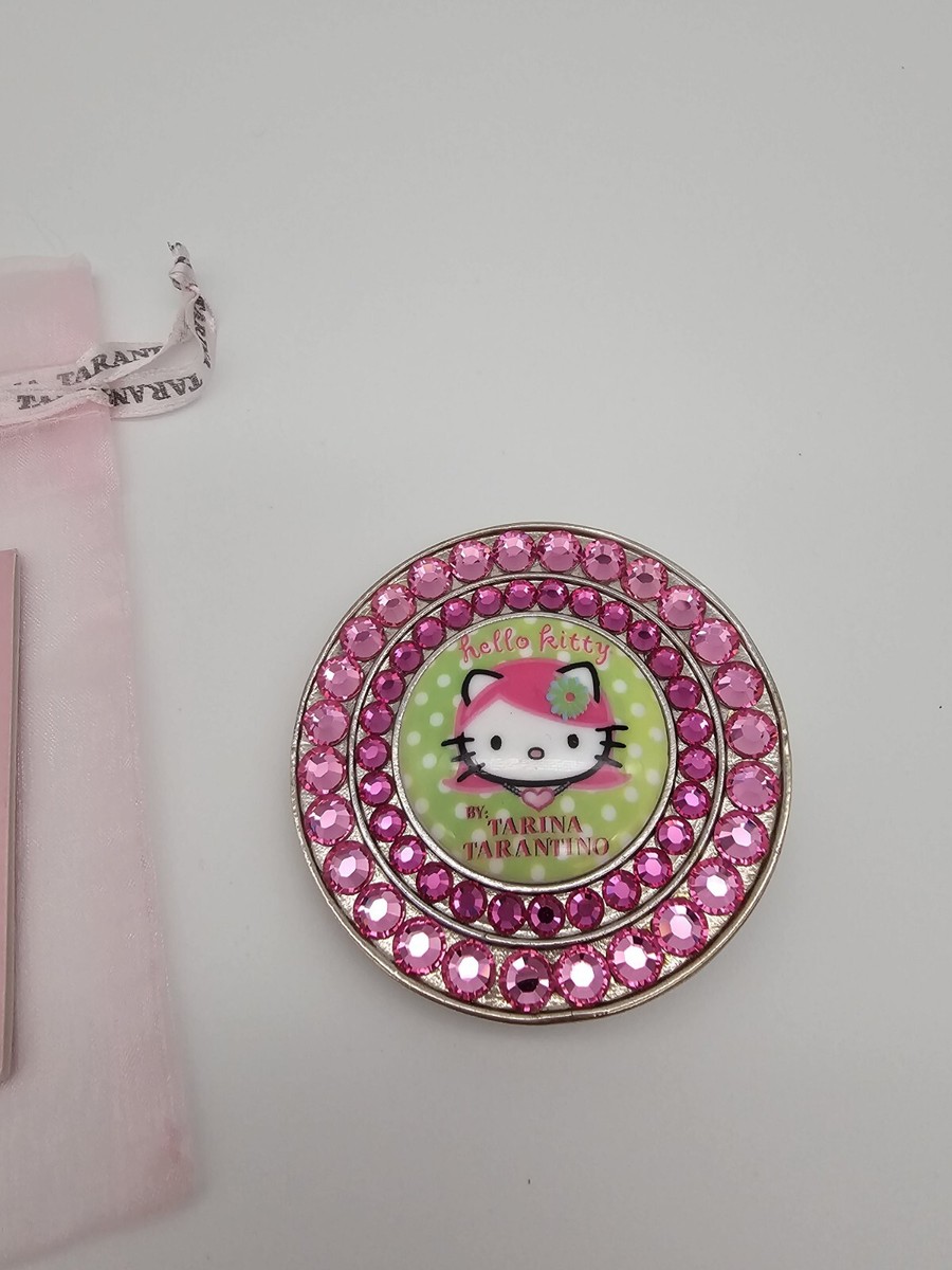 Tarina Tarantino Hello Kitty PinkHead Belt Buckle Swarovski