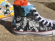 Customized Converse All Star The Beatles Tribute Yellow Submarine