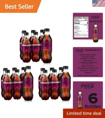 Delightful Coca-Cola Cherry Zero Sugar, 6pk (16.9 fl oz) - Pack of 3 for Sharing