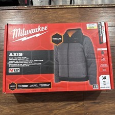 Milwaukee M12  Heated AXIS  Jacket Kit HEXON Heat Technology -3XL Gray   NEW  