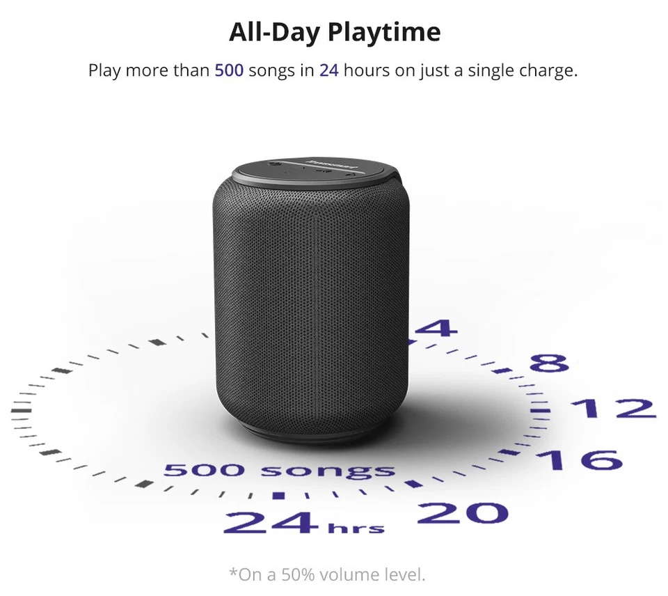 Tronsmart Element T6 Mini Altoparlante Bluetooth 5.0 Portatile Nero Impermeabile - Immagine 4 di 4