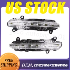 1 PAIR Fog Lights Daytime Running Lamps for Mercedes-Benz S550 S600 S63 AMG