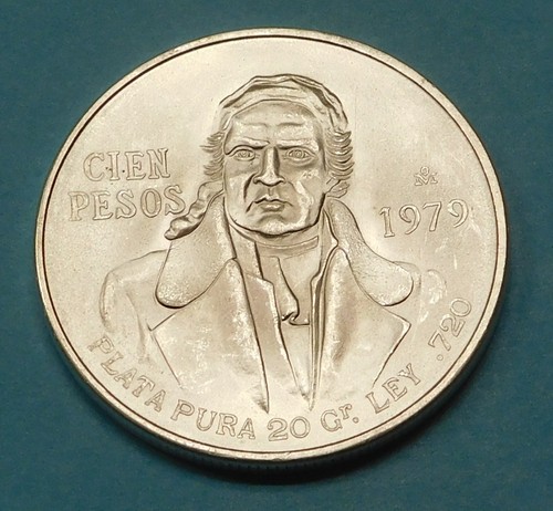 1979 MEXIKO 100 PESOS MEXICO CITY - Silber - UNC.