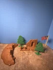 Vtg Marx Original ReDoubt Destroyed Mansion Blue And The Gray C With Trees Flag