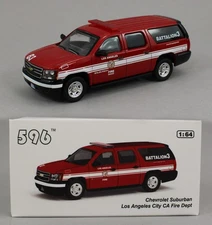 1:64 *596 DIECAST* Los Angeles FIRE DEPT Chevrolet Suburban Rescue *NIB*