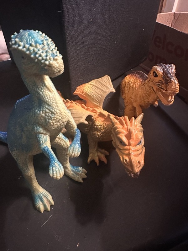 Collection Of 3 Dinosaurs 4”-7”  