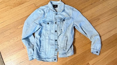 Jay Walker Girls Jean Jacket Youth M Light Denim Distressed
