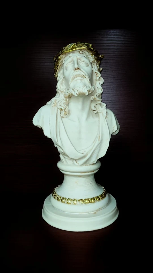 Estatua Busto Jesús Resina 9.5" - Decoración Cristiana del Hogar, Escultura Arte Espiritual Foto 2 de 4
