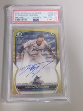 2023 Bowman Chrome - Torin Montgomery Yellow Refractor /75 (AU, RC)