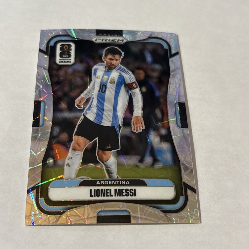 2026 Panini Prizm FIFA World Cup Lionel Messi Silver Lazer Prizm #10 Argentina