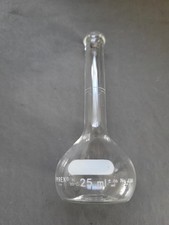 Pyrex A 5581 25ml Volumetric Flat Bottom Vintage Glass Flask
