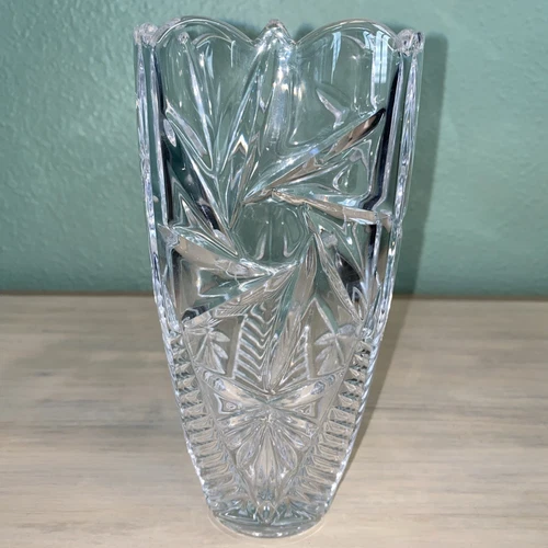 BOHEMIA Vintage HAND CUT LEAD CRYSTAL 7.5" VASE CZECH REPUBLIC GORGEOUS!