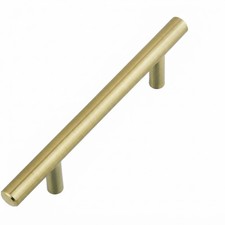 25 Pack Euro Bar Cabinet Handles 3 Inch Hole Center Golden Champagne Kitchen