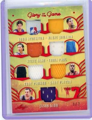 2025 Leaf Glory of the Game JOHN STOCKTON LOGOMAN PATCH Magic Paul Nash Kidd 1/2