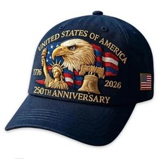 America 250th Anniversary Baseball Cap 1776  2026 USA Patriotic Hat Adjustable