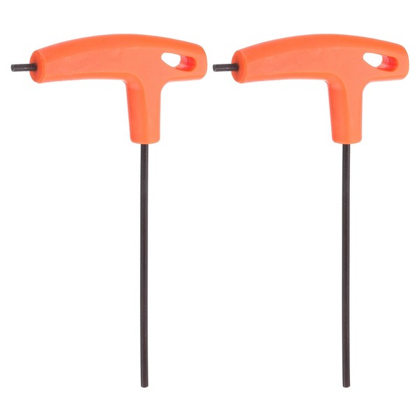 2Stk T-Griff SchlüSsel 3Mm S2 Stahl T-SchlüSsel InnensechskantschlüSsel,Orange-image