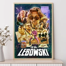 The Big Lebowski (1998) Movie Poster, Art Prints, Home Decor, Wall Art, Unframed