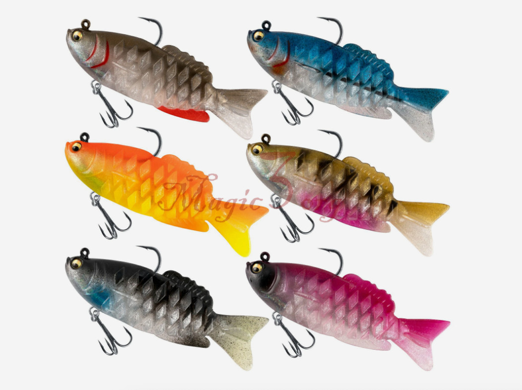 3PCS Fishing Soft Lures Swimbait Pre-Rigged Jig Heads Trout Pike Walleye Bass - Image 2